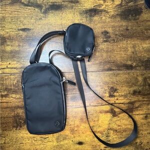 Like New Lululemon Black Modular Phone Crossbody Bag